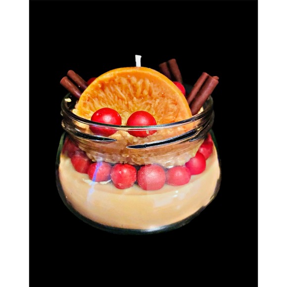 Handmade Country Christmas AWESOME Scented Food-Like Fruit & Spice Candle - Picture 4 of 4